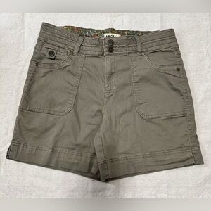 Dakota Blue Olive Green Mid-Rise Shorts